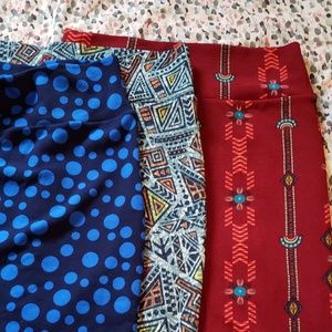 Lularoe cassie skirt 3 lot